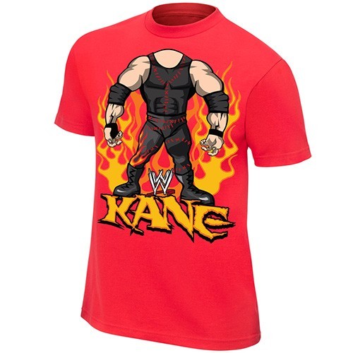 Kane- Cartoon Body - Kids WWE T-Shirt (Red)