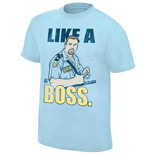 Big Bossman - Like a Boos - Mens WWE T-Shirt (Light Blue)