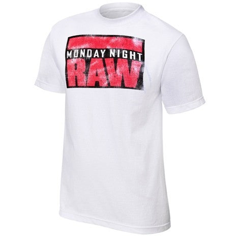 Monday Night Raw - Mens Authentic WWE T-Shirt (White)