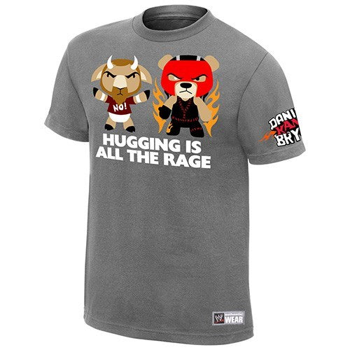 Daniel Bryan &amp; Kane - Hugging is the Rage  - Mens Authentic WWE T-Shirt