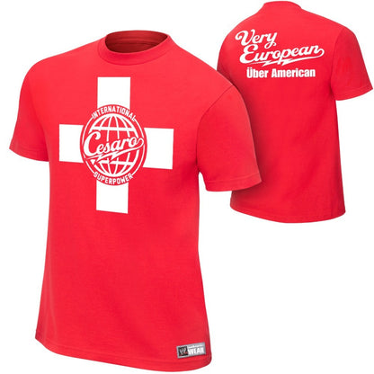 Antonio Cesaro - Very European, über American - Mens Authentic WWE T-Shirt