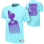 Prime Time Players - Know Your Worth - Mens Authentic WWE T-Shirt (Light Blue)