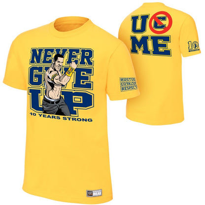 John Cena - 10 Years Strong -  Kids WWE Authentic T-Shirt (Gold Edition)