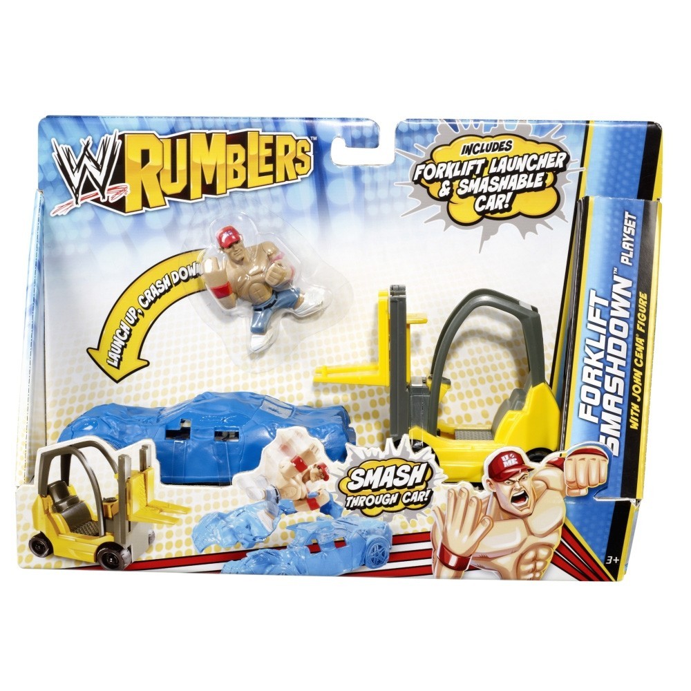 WWE Rumblers Forklift Smashdown Play Set (With John Cena)