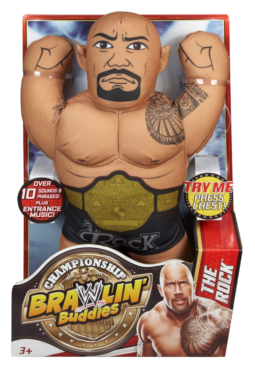 The Rock - WWE Brawlin Buddies Plush Figure (Champion) – wrestlingshop.com