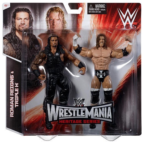 Roman Reigns &amp; Triple H WWE WrestleMania Heritage Series Battlepack