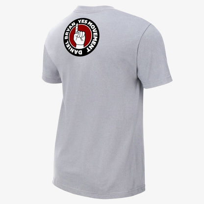 Daniel Bryan - Yes Movement  - Mens Authentic WWE T-Shirt (Grey)