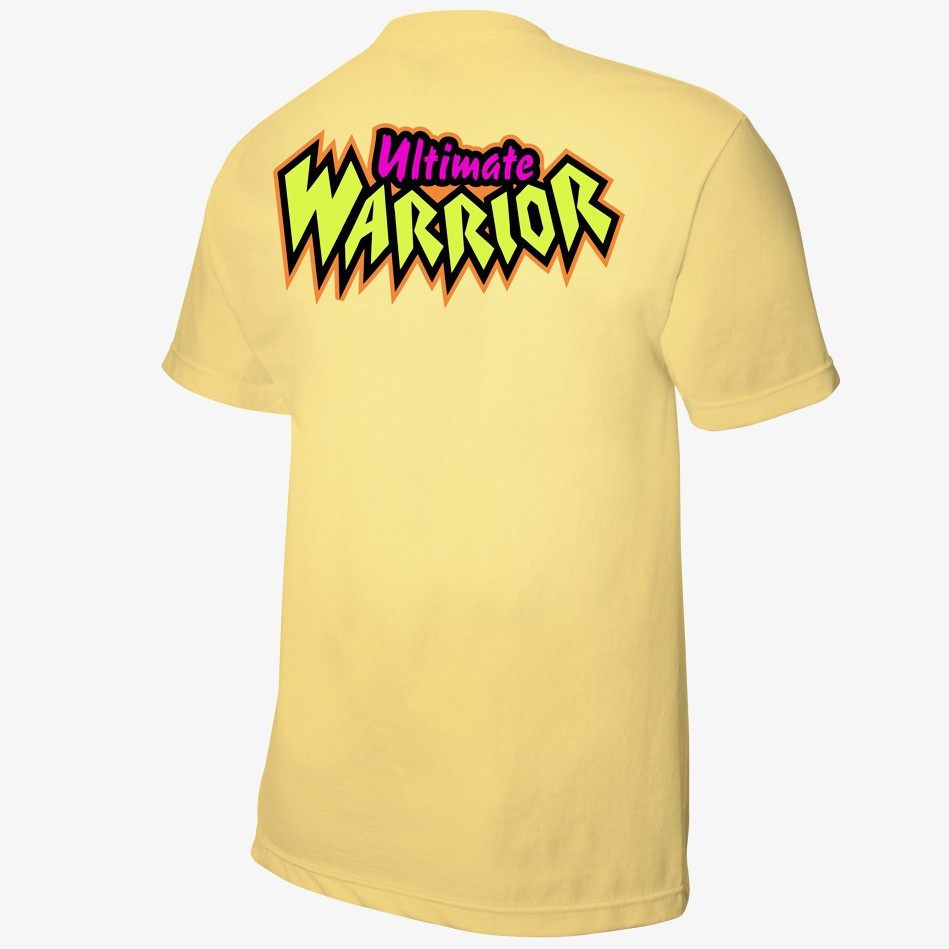 Ultimate Warrior - Parts Unknown  - Mens Authentic WWE T-Shirt (Yellow)