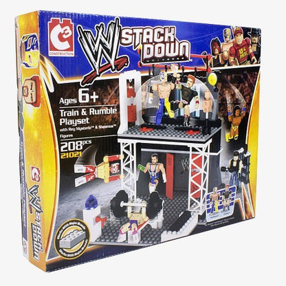 Train and Rumble Playset -  WWE StackDown Figure Construction