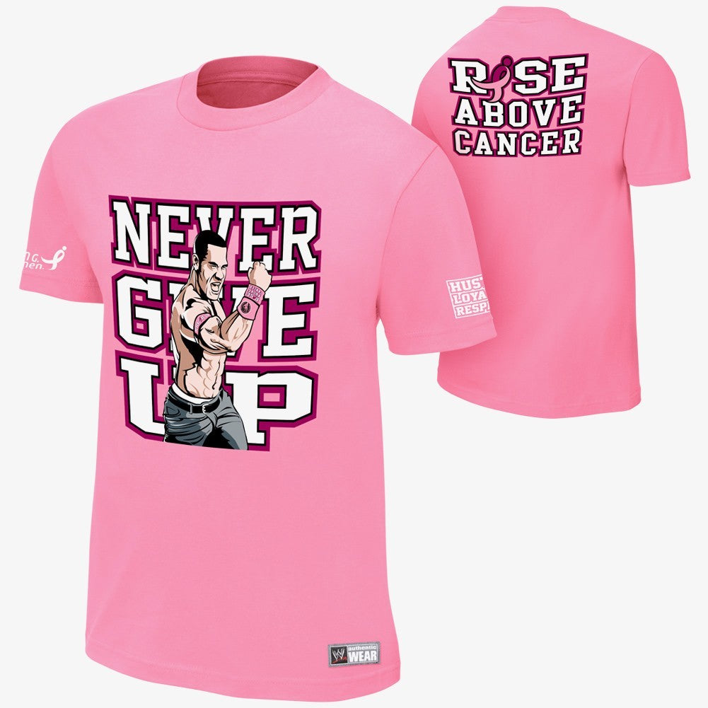 John Cena - Rise Above Cancer - Kids Authentic WWE T-Shirt (Pink)