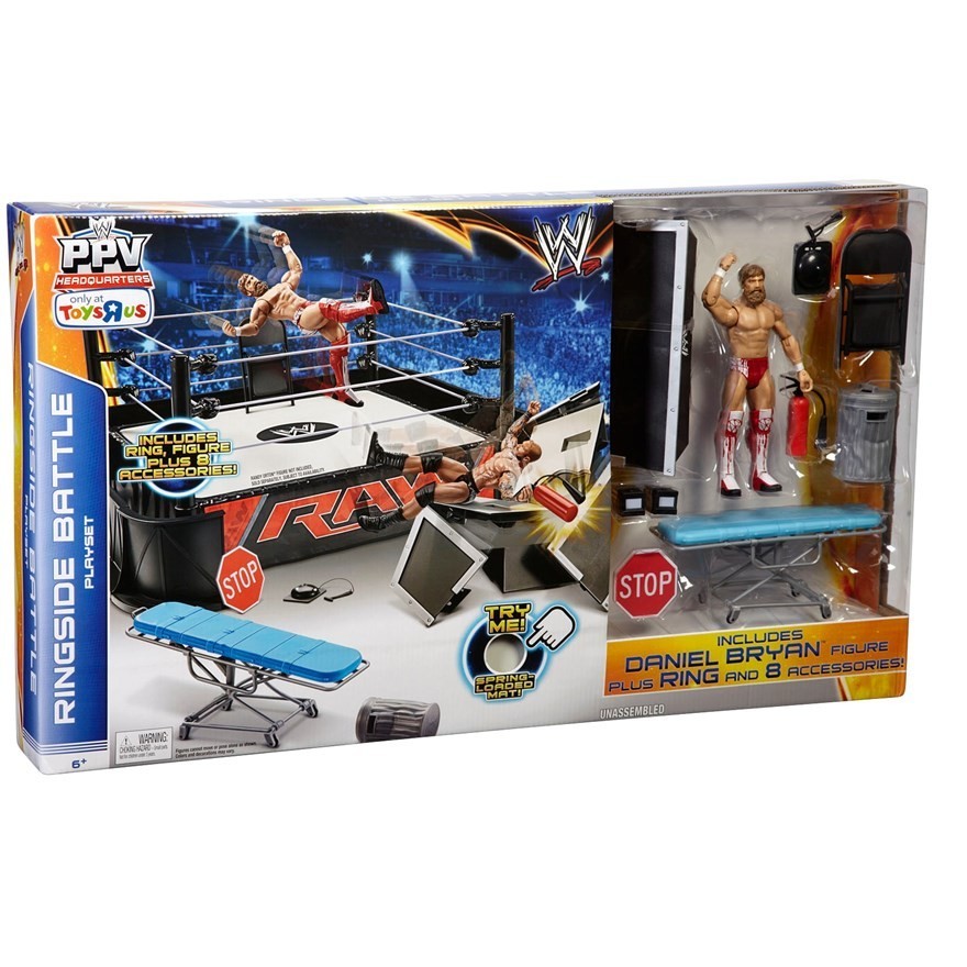 WWE Ringside Battle Playset with Daniel Bryan Figure &amp; Accessories