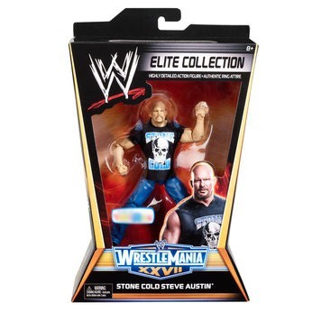 Stone Cold Steve Austin WWE Elite Collection WrestleMania 27 Series Action Figure