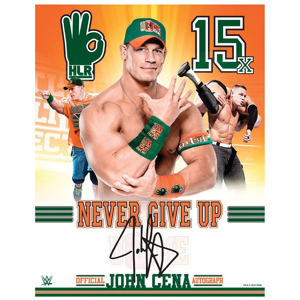 John Cena 11 x 14 Hand Signed Official WWE Photo (15x Champ Version
