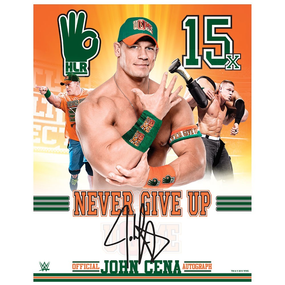John Cena 11 x 14 Hand Signed Official WWE Photo (15x Champ Version)