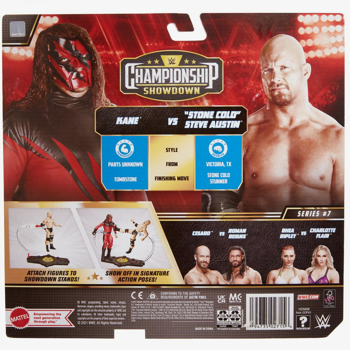 Kane & Stone Cold Steve Austin - WWE Championship Showdown 2-Pack ...