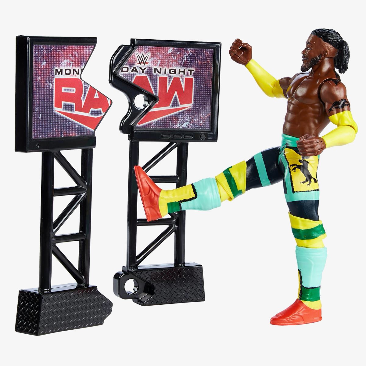 Kofi Kingston WWE Wrekkin' Series #6 (With TV Monitor)