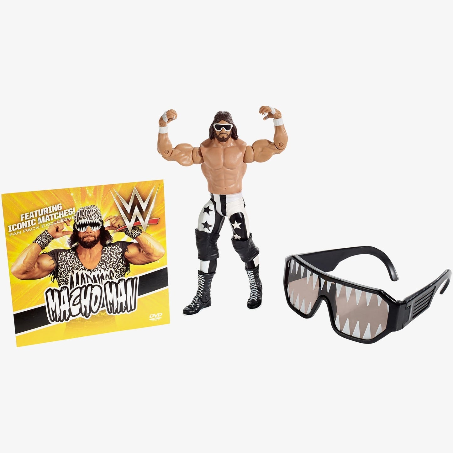 Macho Man Randy Savage - WWE Ultimate Fan Pack (With DVD & Glasses)