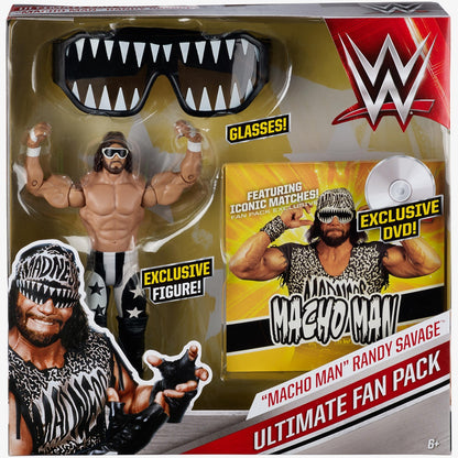 Macho Man Randy Savage - WWE Ultimate Fan Pack (With DVD & Glasses)