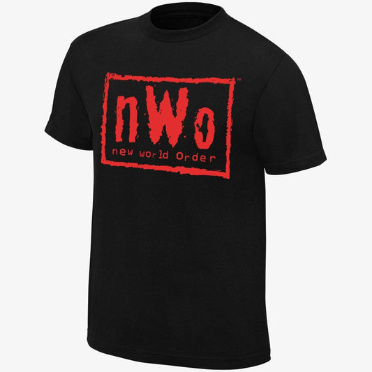 nWo Wolfpac - Mens WWE Retro T-Shirt (Black & Red)