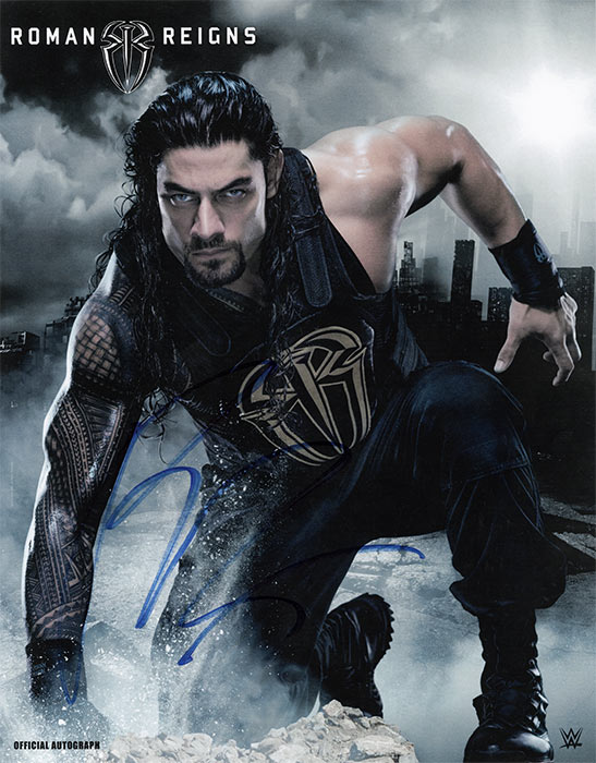 Roman Reigns Hand Signed Official WWE Photo