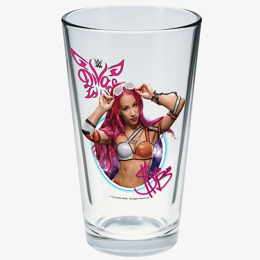 Sasha Banks WWE Toon Tumbler Pint Glass