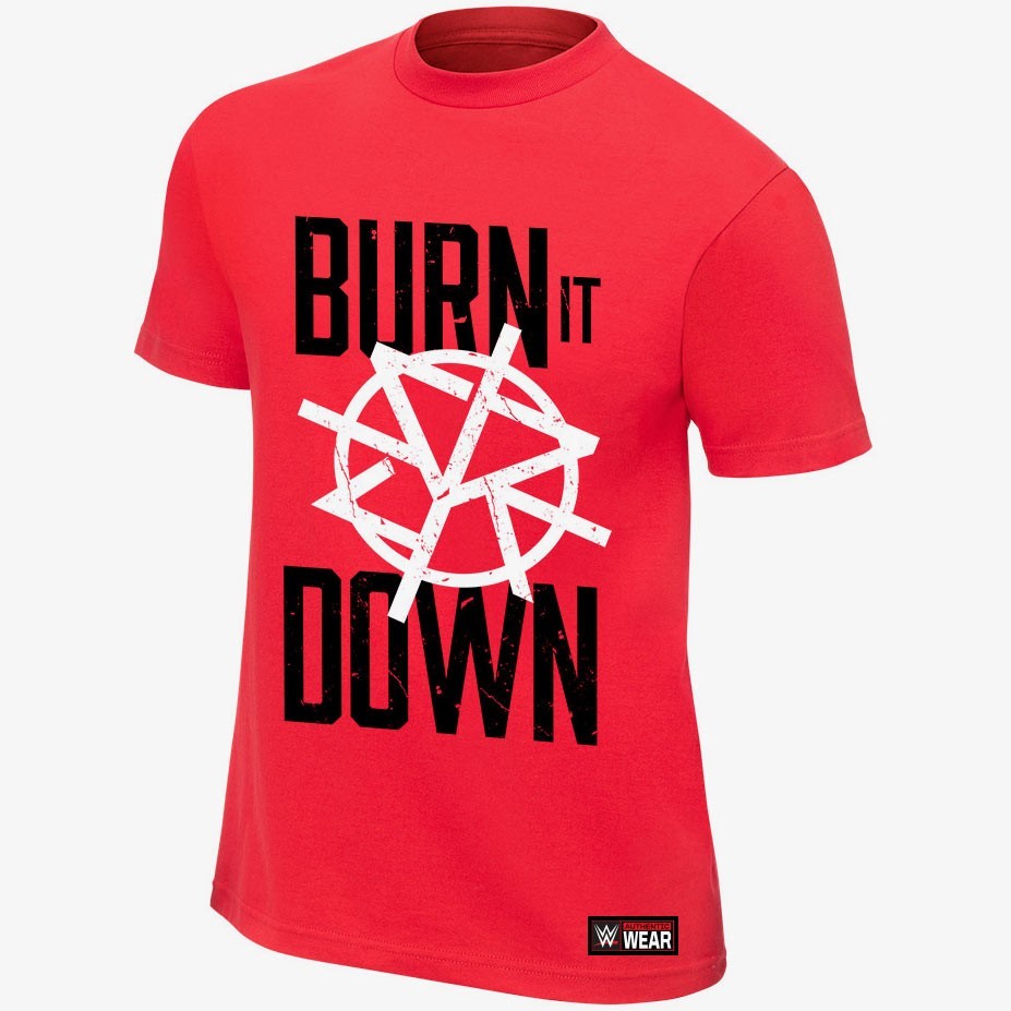 Seth Rollins - Burn it Down - Kid's WWE Authentic T-Shirt (Red)