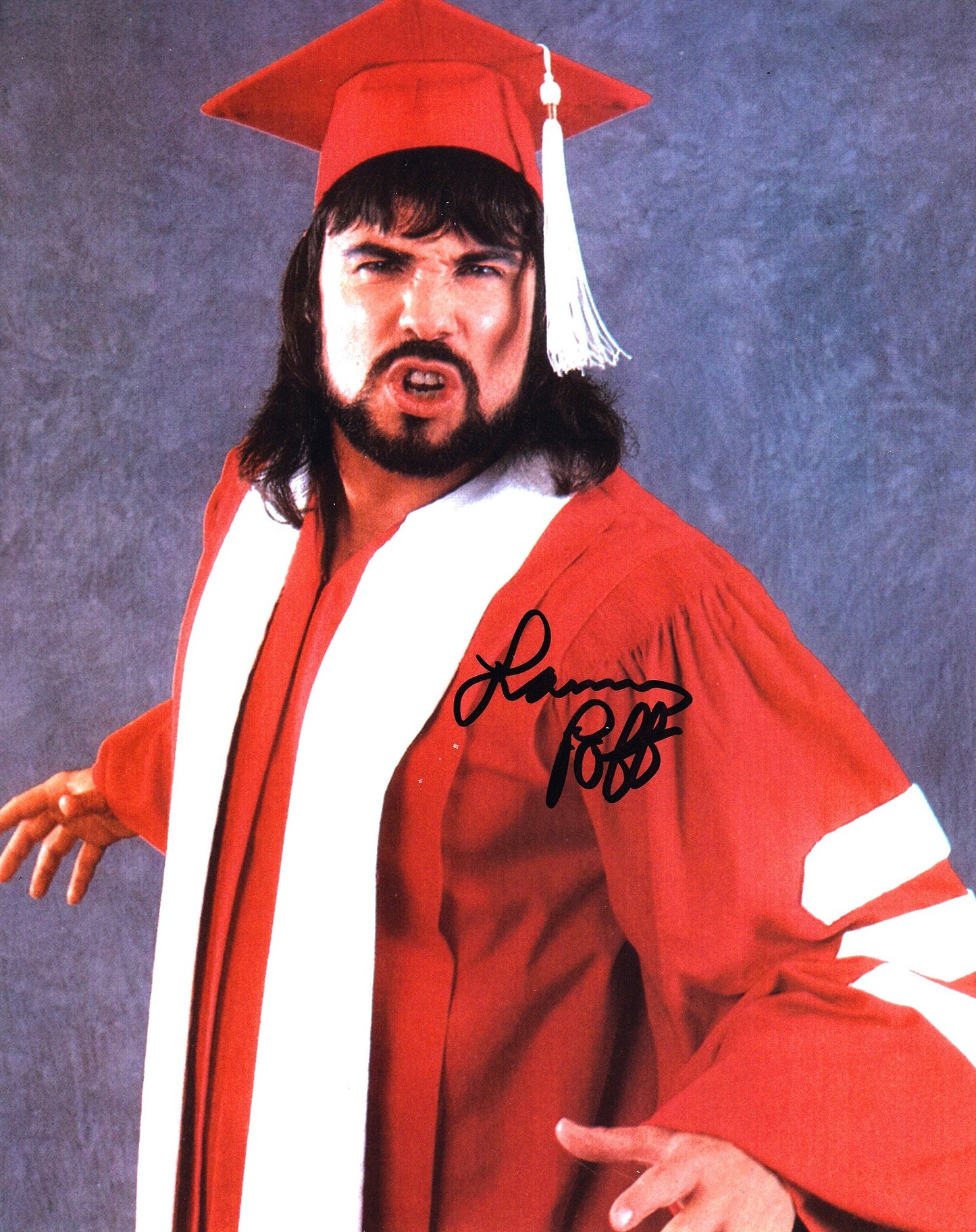 Signed Lanny Poffo 8x10 Photo