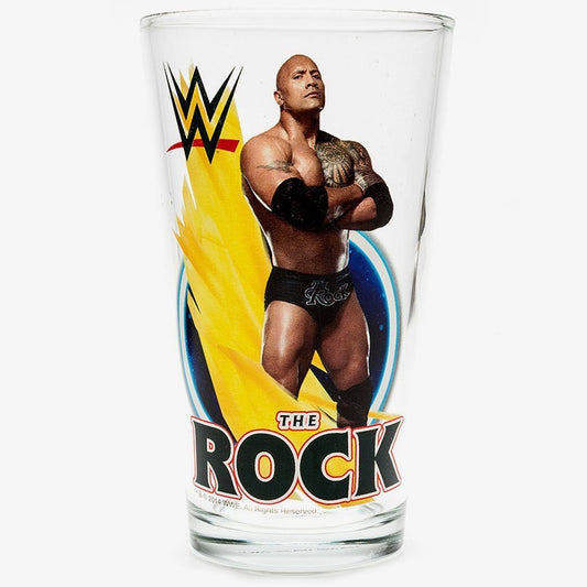 The Rock WWE Toon Tumbler Pint Glass