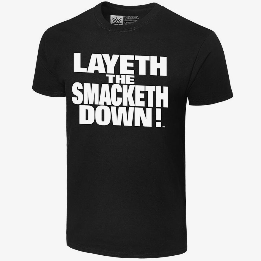 The Rock - Layeth the Smacketh Down - Mens Retro WWE T-Shirt