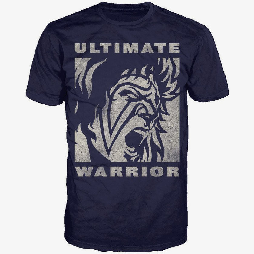 Ultimate Warrior Face Logo WWE T-Shirt (Navy)