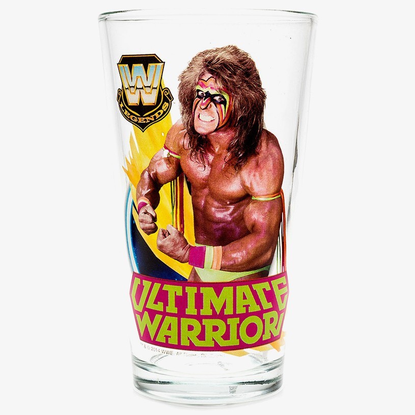 Ultimate Warrior WWE Toon Tumbler Pint Glass