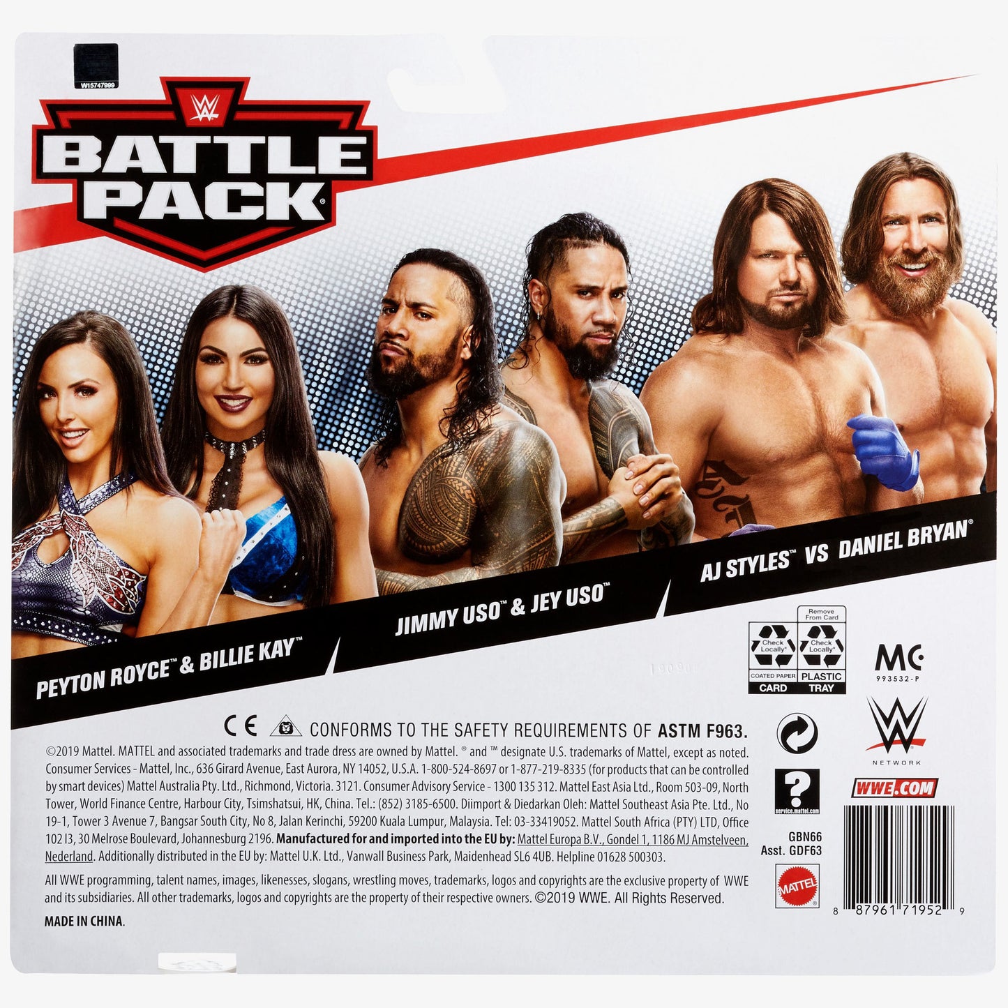 Jimmy Uso & Jey Uso (The Usos) WWE Battle Pack Series #61