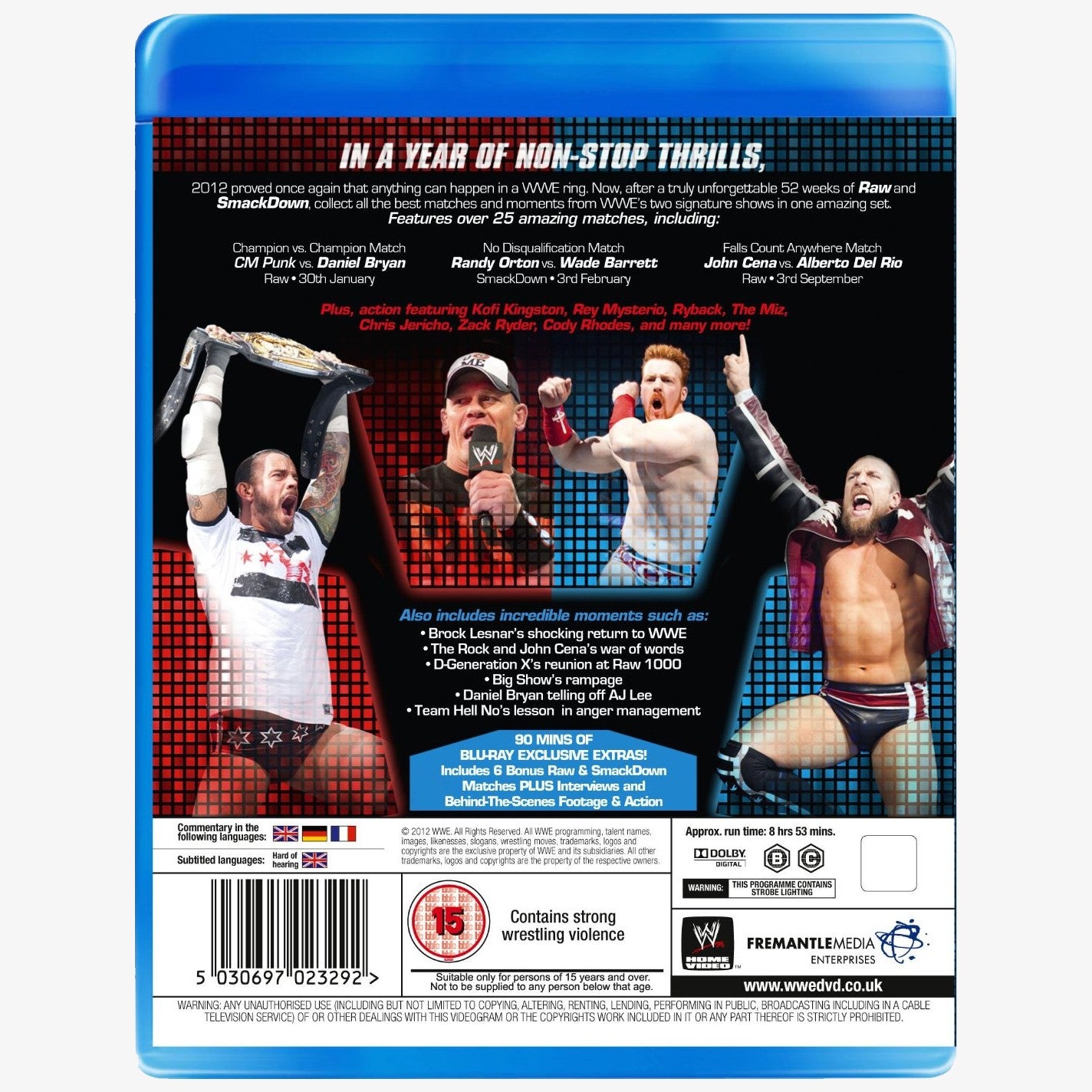 WWE Best of Raw & SmackDown 2012 Blu-ray