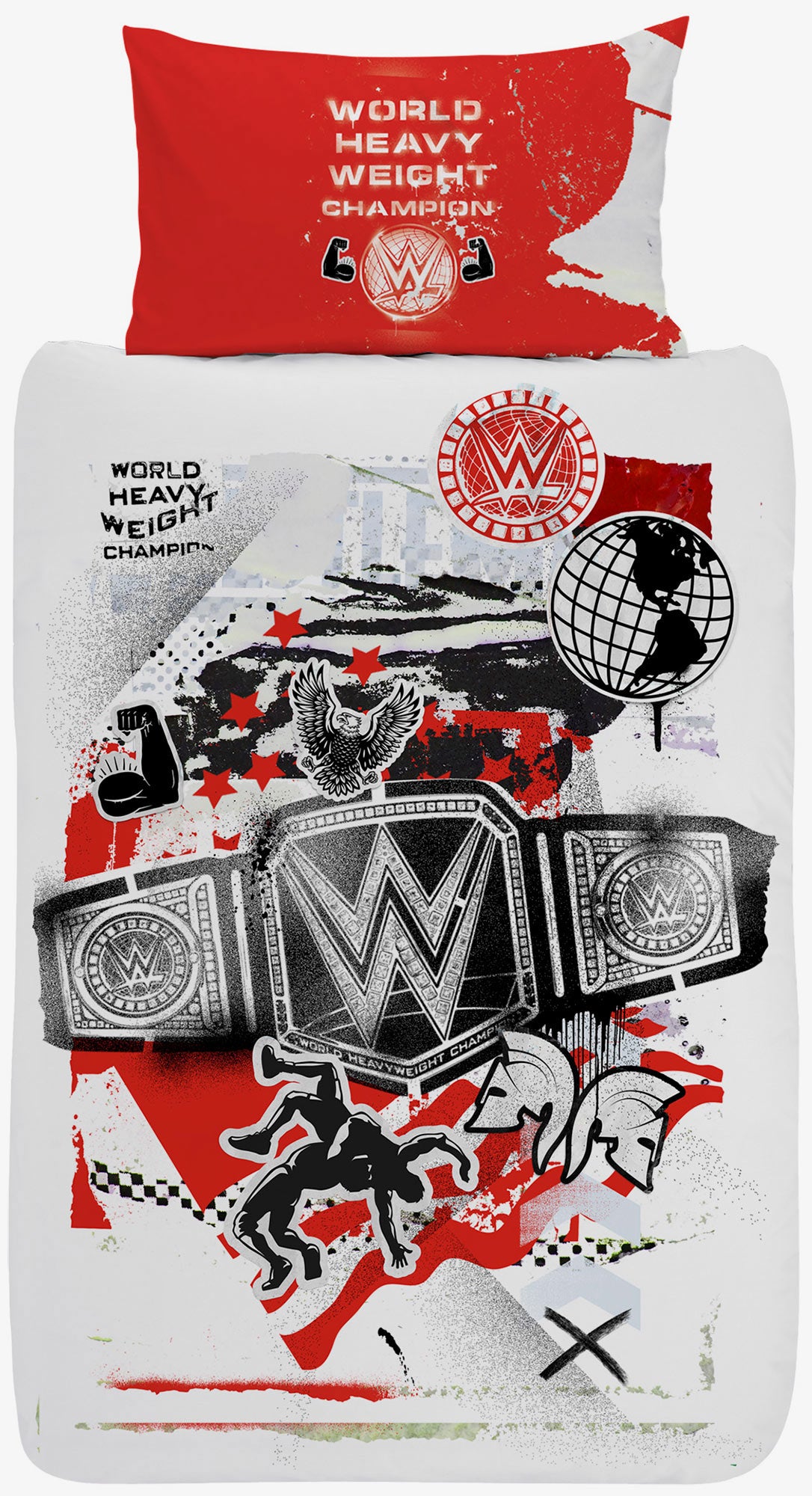 WWE Bedroom Wrestlingshop Com   Wwe Championship Single Duvet Set X 