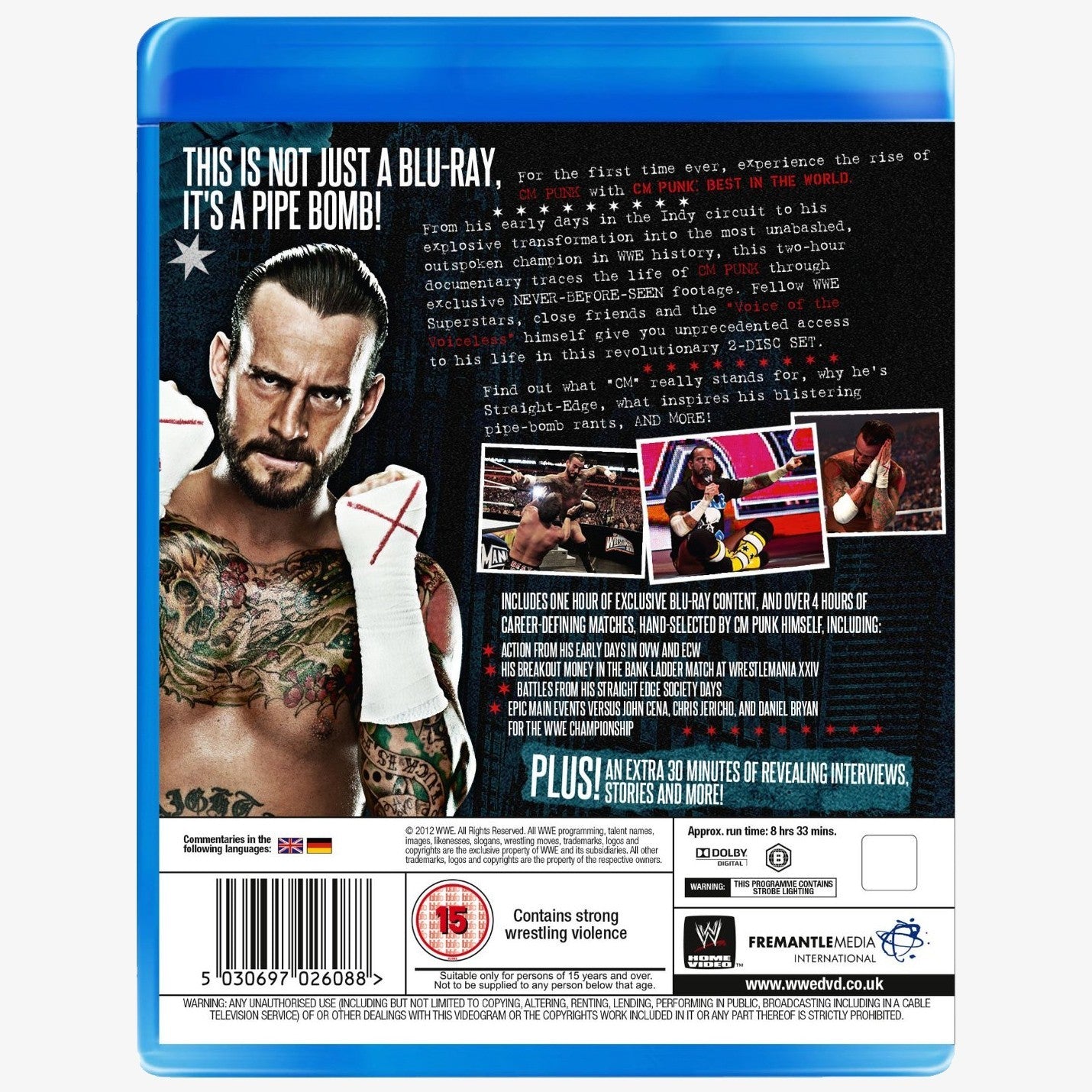 WWE CM Punk: Best in the World Blu-ray (2 Discs)
