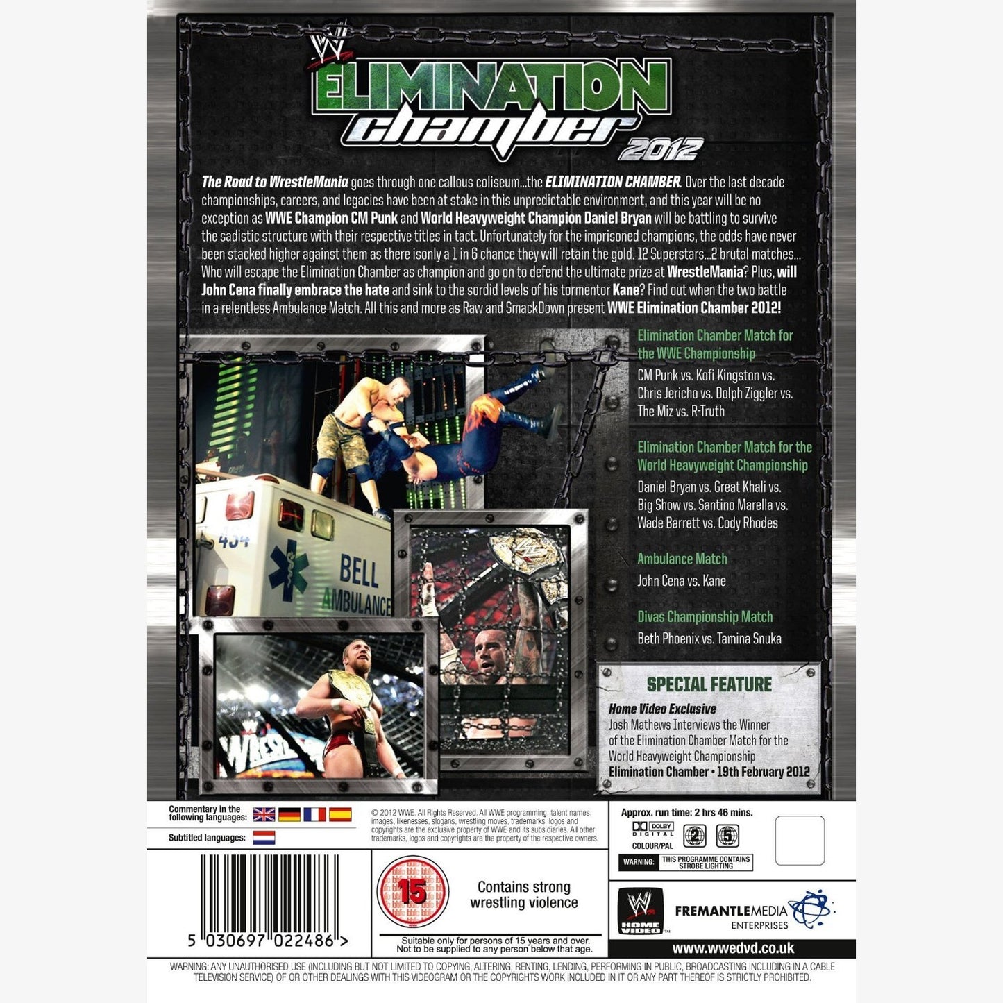 WWE Elimination Chamber 2012 DVD