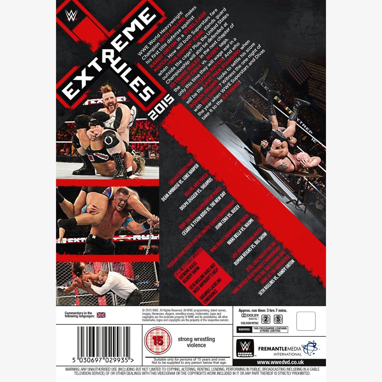 WWE Extreme Rules 2015 Blu-ray