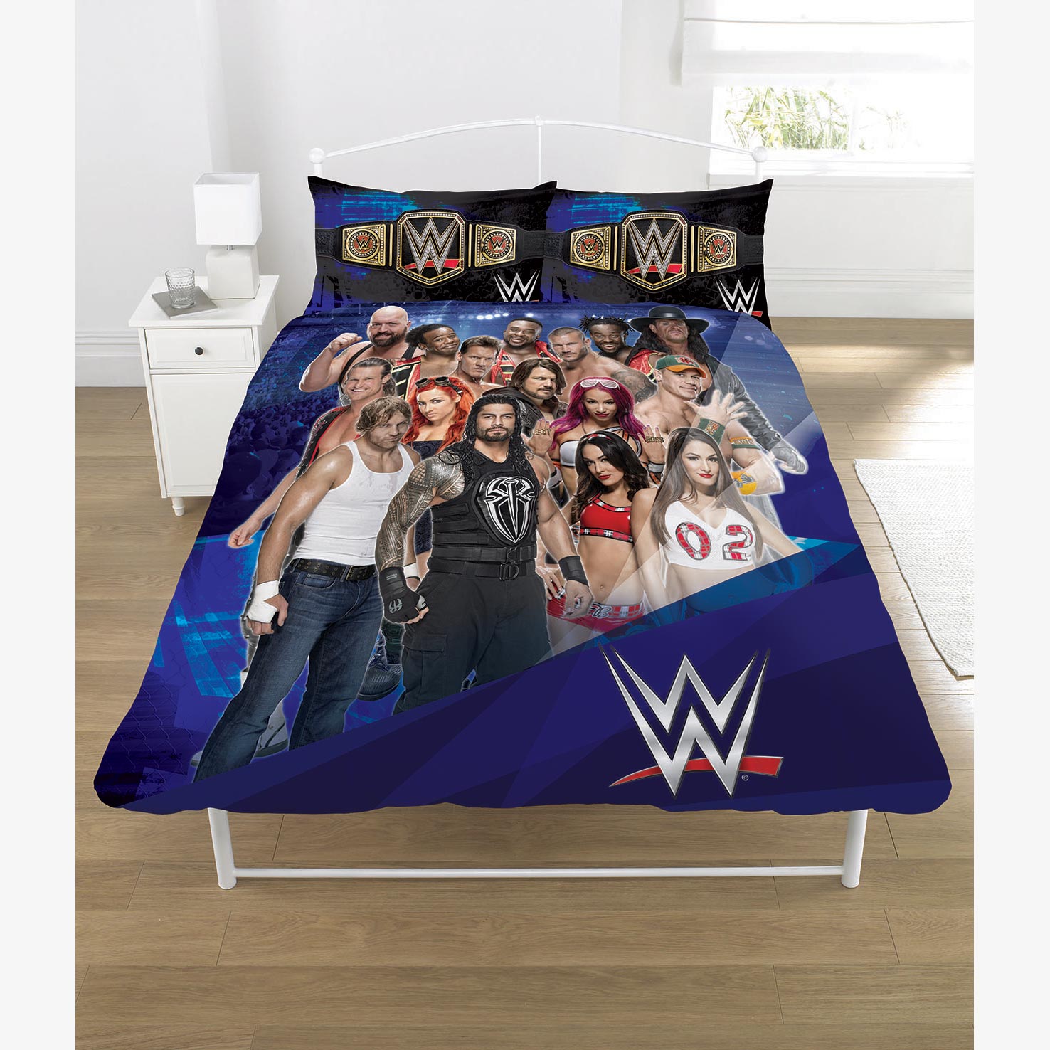WWE Face vs Heel Reversible Double Duvet Cover Bed Set wrestlingshop