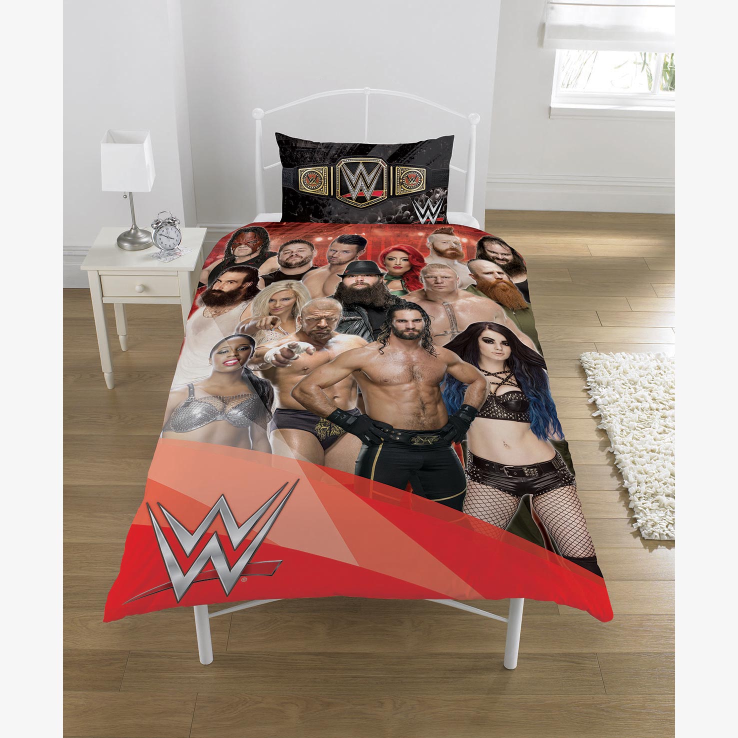 WWE Face vs Heel Reversible Double Duvet Cover Bed Set