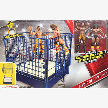 WWE Classic Steel Cage Ring Playset (With 2 Action Figures)