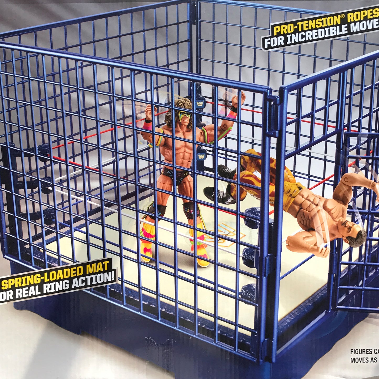 WWE Classic Steel Cage Ring Playset (With 2 Action Figures)