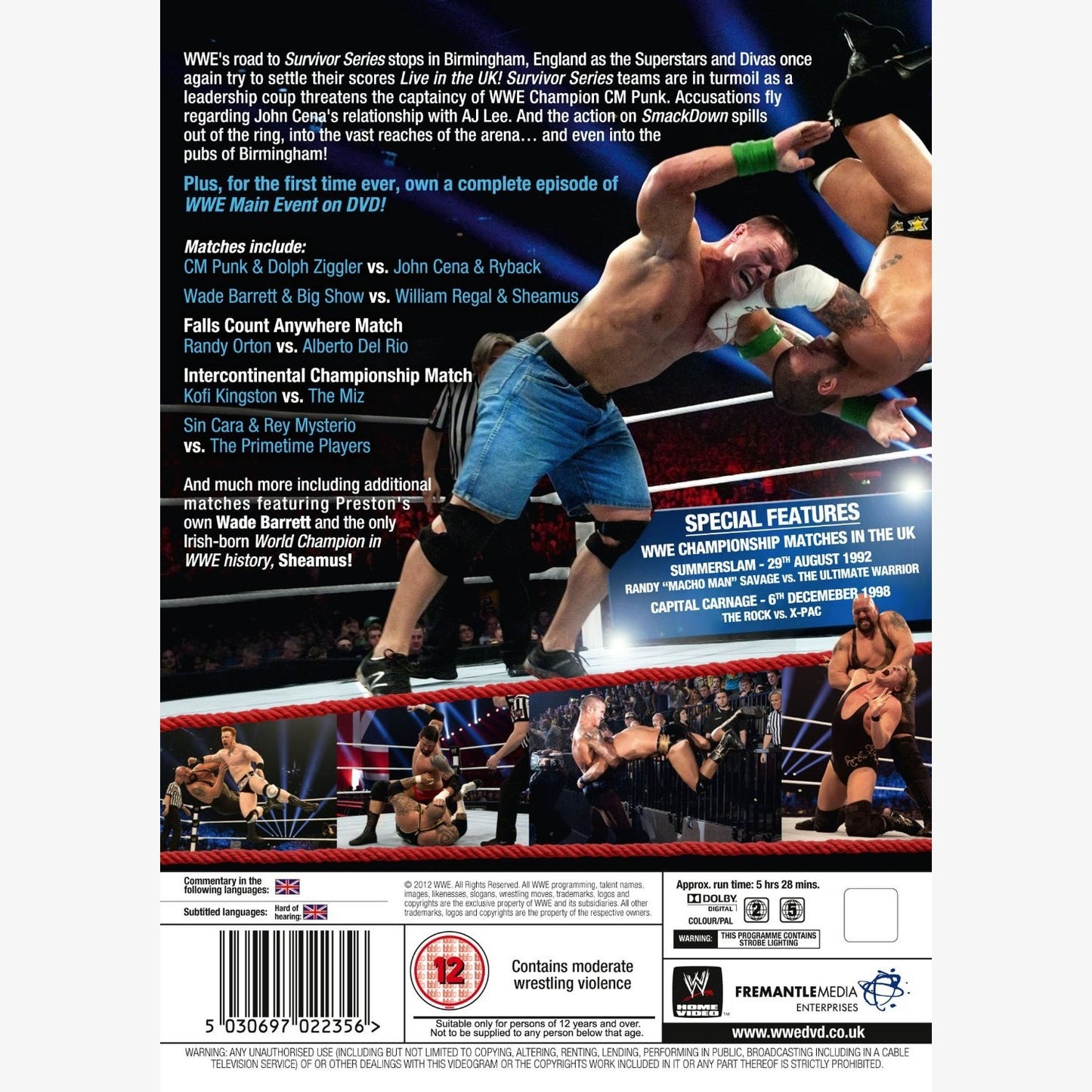 WWE Live In The UK - November 2012 DVD