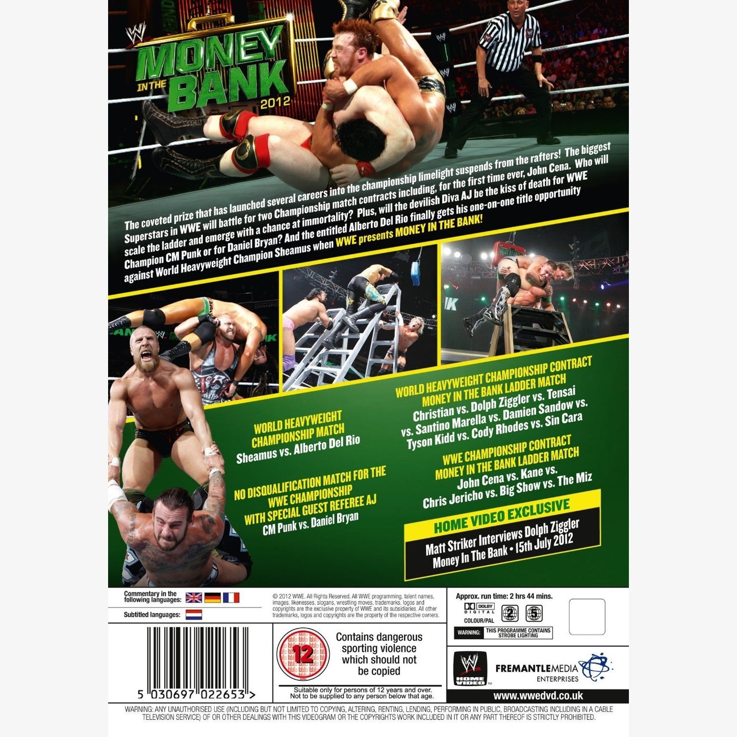 WWE Money in the Bank 2012 DVD