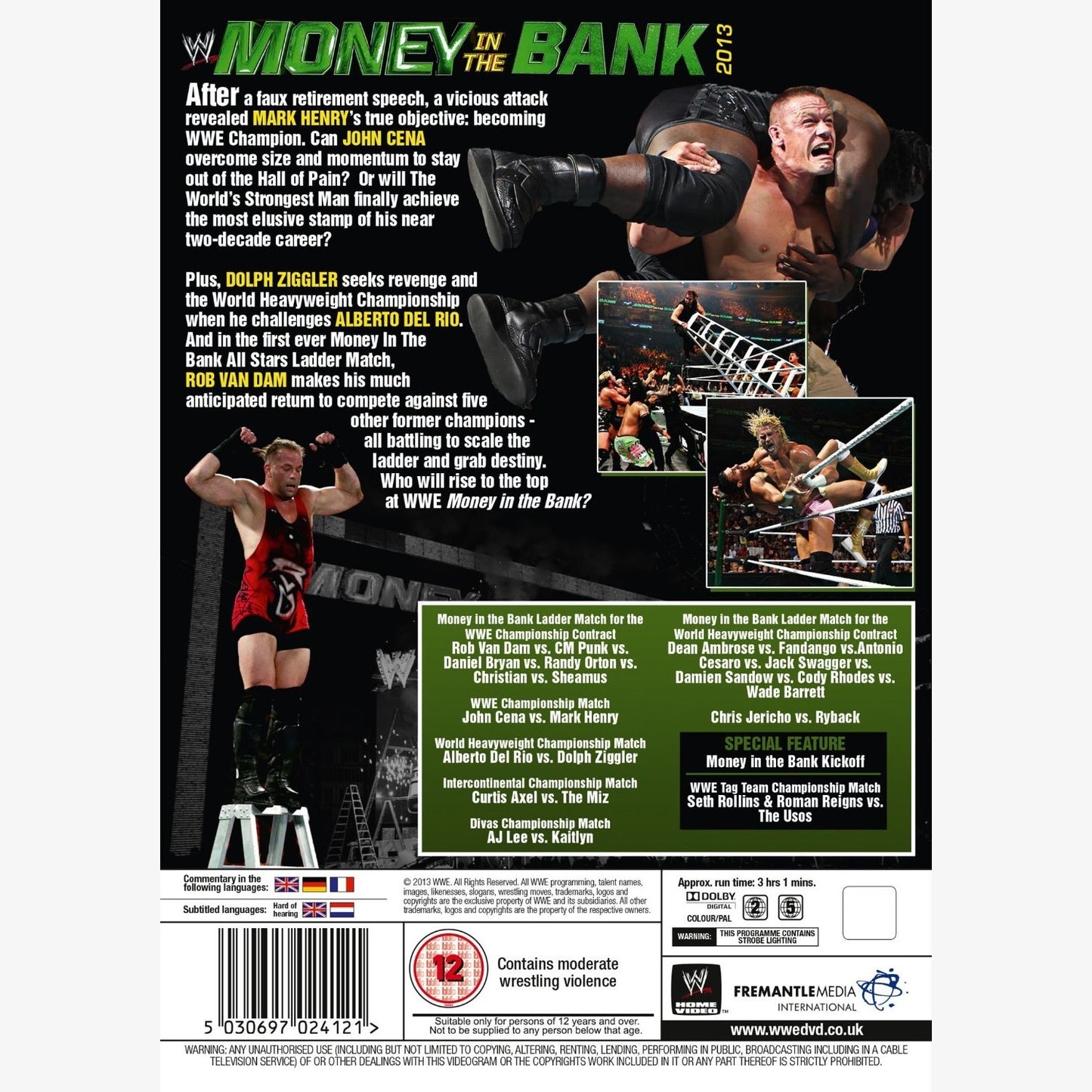 WWE Money In The Bank 2013 DVD