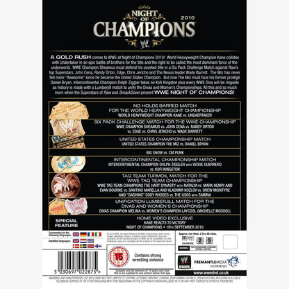 WWE Night of Champions 2010 DVD