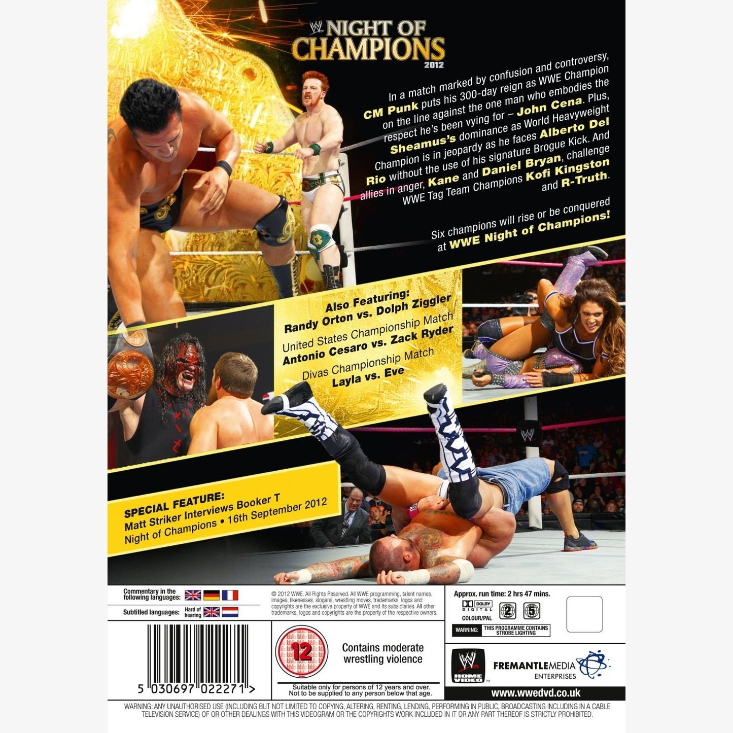 WWE Night of Champions 2012 DVD