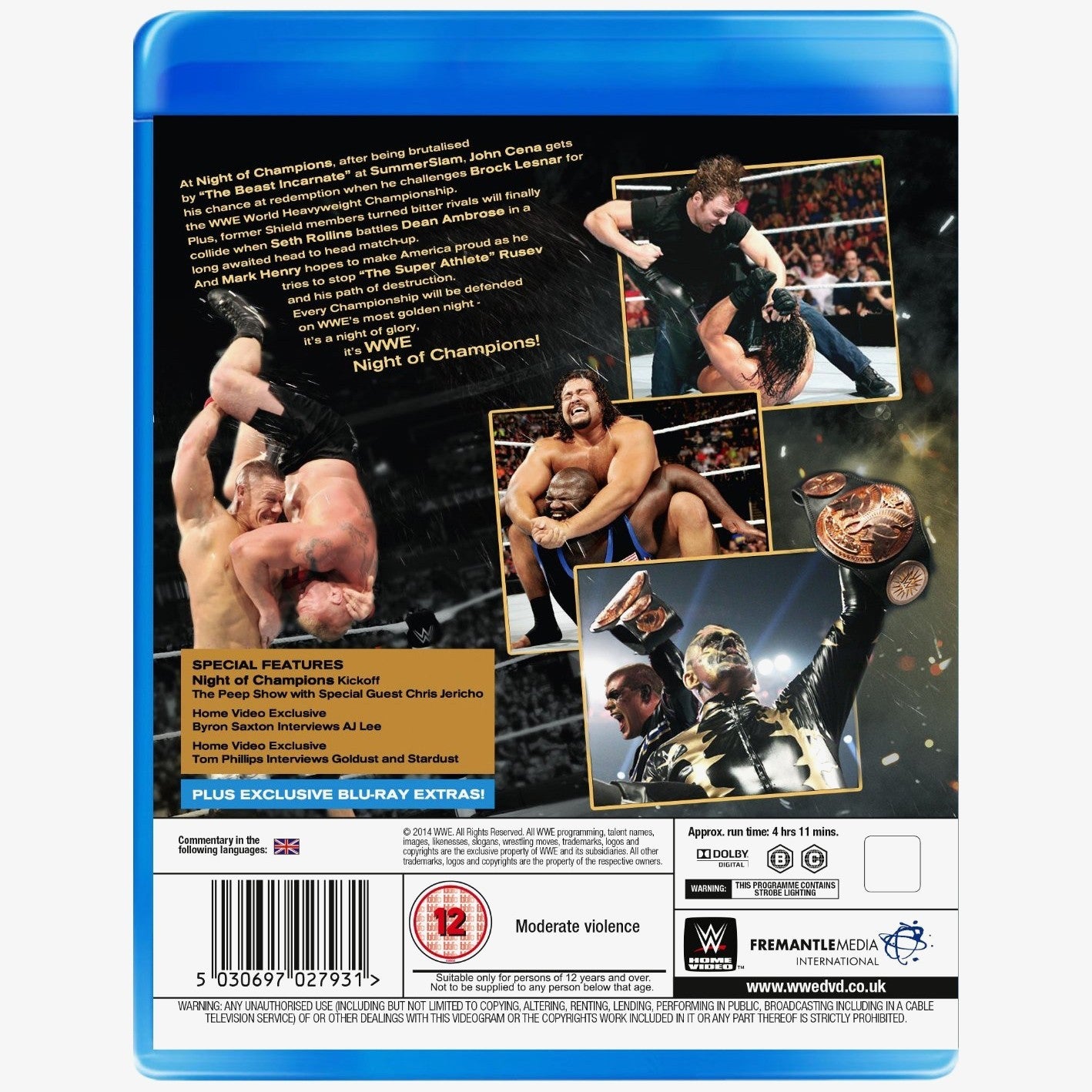 WWE Night of Champions 2014 Blu-ray