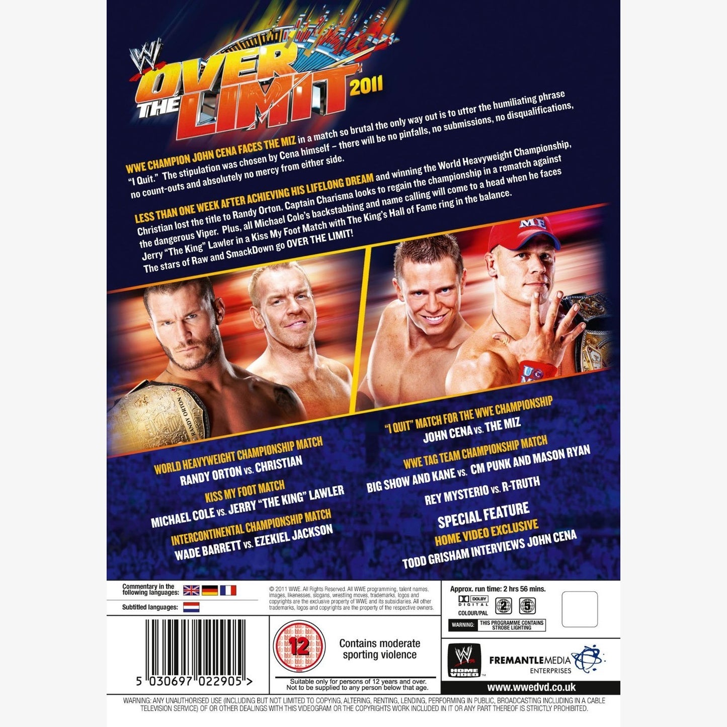 WWE Over the Limit 2011 DVD