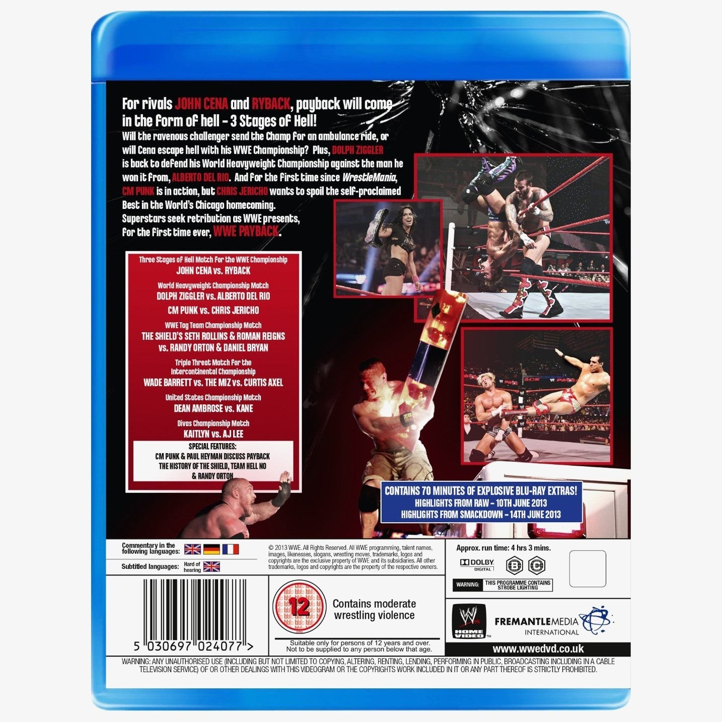 WWE Payback 2013 Blu-ray – - Main Image