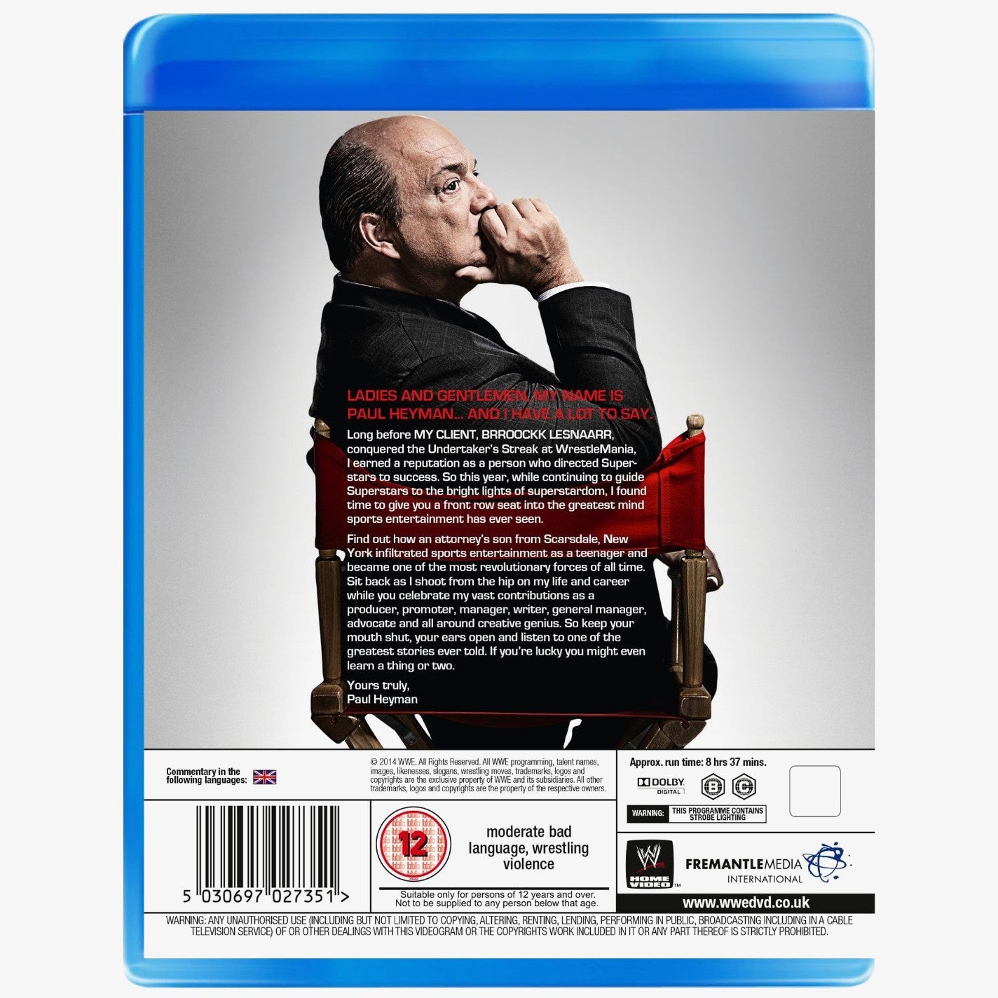 WWE Ladies & Gentlemen, My Name Is Paul Heyman Blu-ray (2 Discs ...